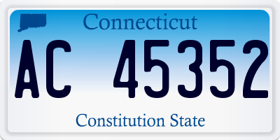 CT license plate AC45352