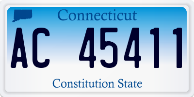 CT license plate AC45411