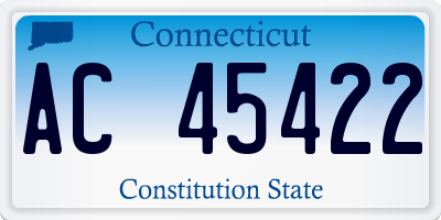 CT license plate AC45422