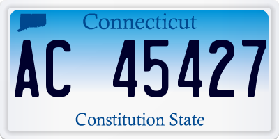 CT license plate AC45427