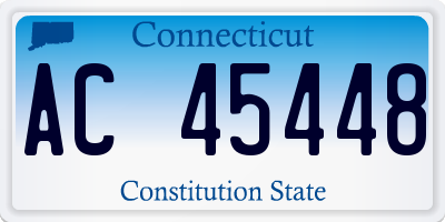 CT license plate AC45448