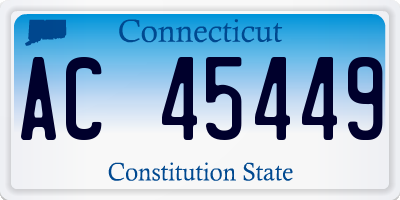 CT license plate AC45449