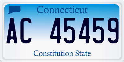 CT license plate AC45459