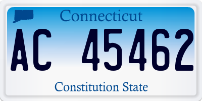 CT license plate AC45462