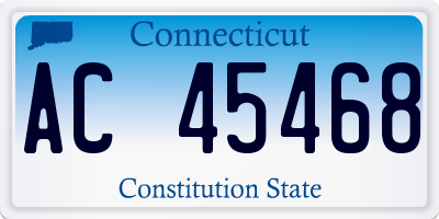 CT license plate AC45468
