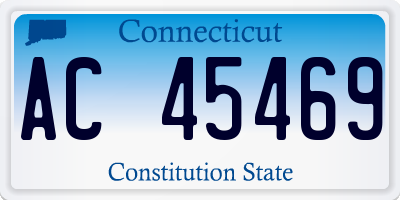 CT license plate AC45469