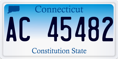 CT license plate AC45482
