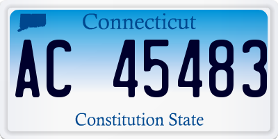 CT license plate AC45483