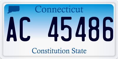 CT license plate AC45486