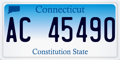 CT license plate AC45490