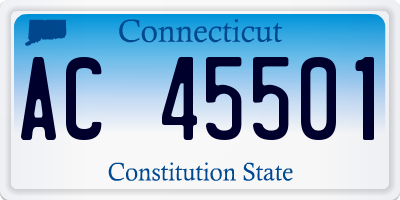 CT license plate AC45501