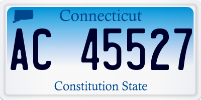 CT license plate AC45527