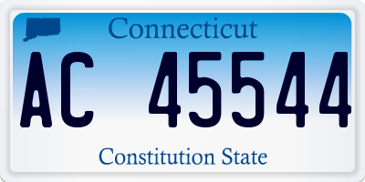 CT license plate AC45544