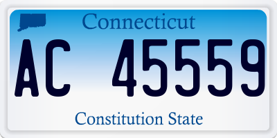 CT license plate AC45559