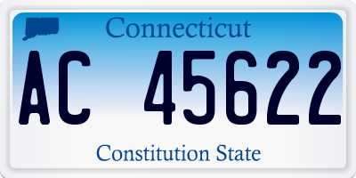 CT license plate AC45622