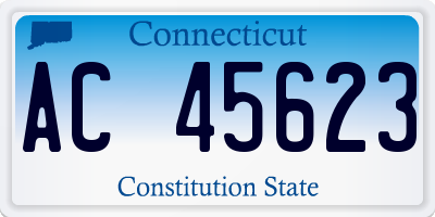 CT license plate AC45623