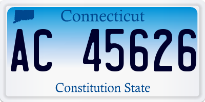CT license plate AC45626