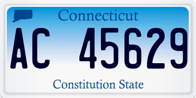 CT license plate AC45629