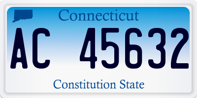 CT license plate AC45632