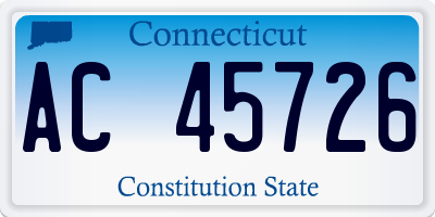 CT license plate AC45726