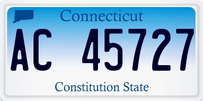 CT license plate AC45727