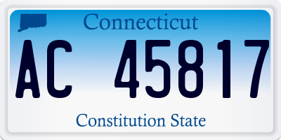 CT license plate AC45817