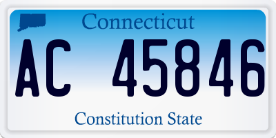 CT license plate AC45846