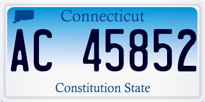 CT license plate AC45852