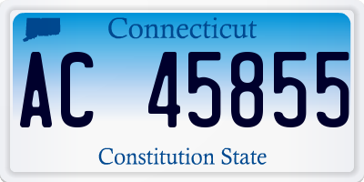 CT license plate AC45855