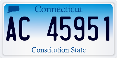CT license plate AC45951