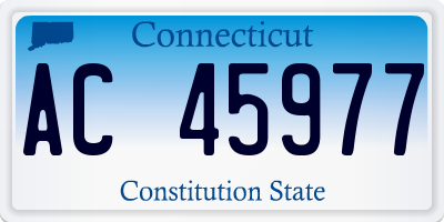 CT license plate AC45977