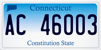 CT license plate AC46003