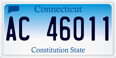 CT license plate AC46011