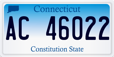 CT license plate AC46022