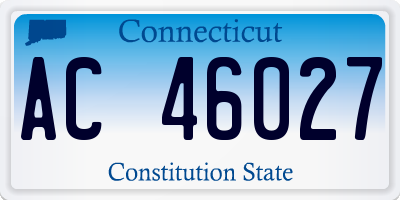 CT license plate AC46027