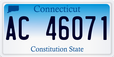 CT license plate AC46071