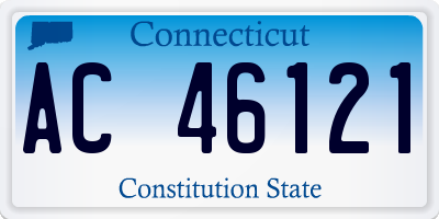CT license plate AC46121