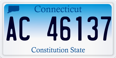 CT license plate AC46137