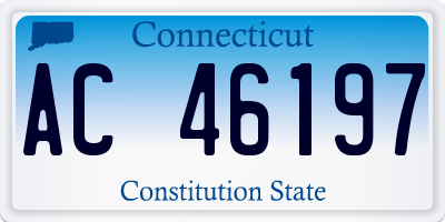 CT license plate AC46197