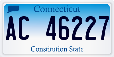 CT license plate AC46227