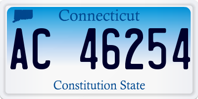CT license plate AC46254