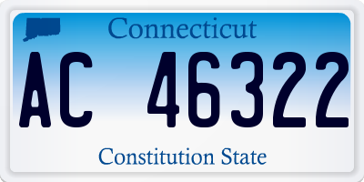 CT license plate AC46322