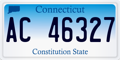 CT license plate AC46327