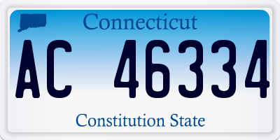 CT license plate AC46334