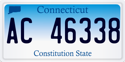 CT license plate AC46338