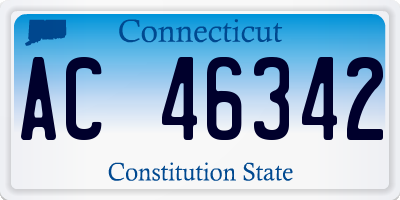 CT license plate AC46342