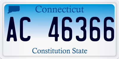 CT license plate AC46366