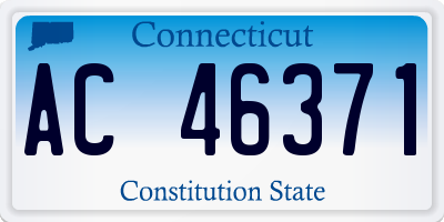 CT license plate AC46371