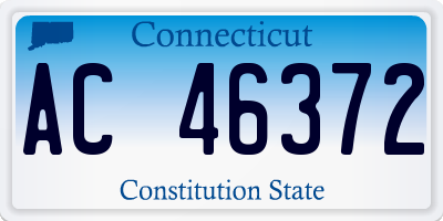 CT license plate AC46372