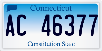 CT license plate AC46377